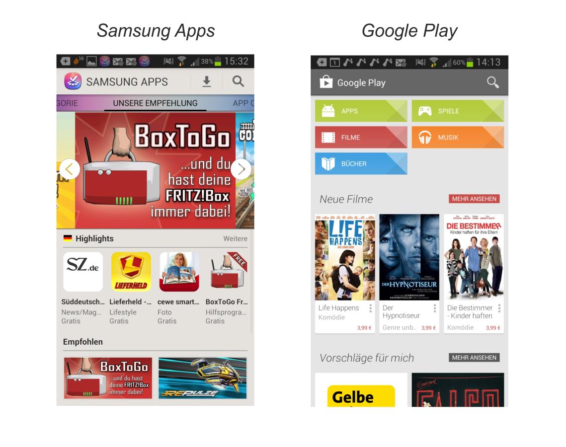 Samsung Apps vs. Google Play Welcher Store hat die Nase vorn? TECH.DE