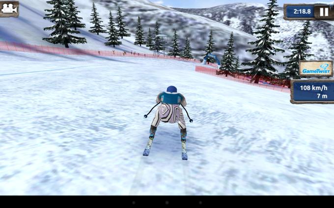 Auch grafikintensive Spiele wie &quot;Ski Challenge&quot; gibt das Xperia Z ohne Ruckeln wieder.