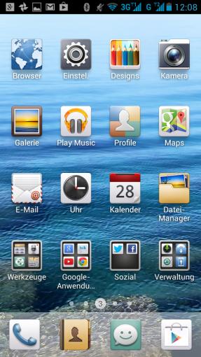 Emotion UI ist die Benutzeroberfläche, die Huawei über das Betriebssystem legt. Sie kommt ohne App Drawer und verteilt neu installierte Apps direkt auf den Homescreens.