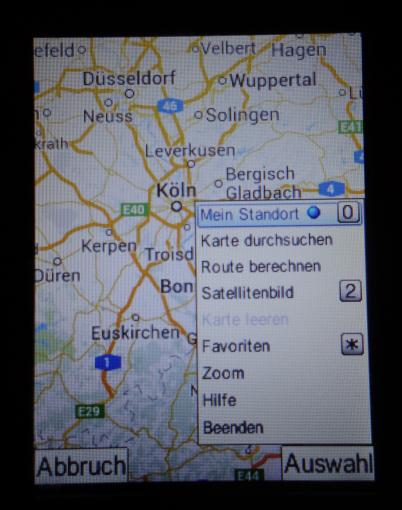 Dank GPS und Java-Google Maps könnt Ihr mit dem Catphone auch navigieren – komfortabel ist es allerdings nicht
