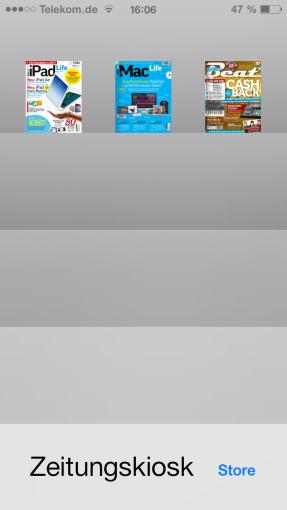 Der Zeitungskiosk ist zwar papierschonend, aber auch etwas unübersichtlich.