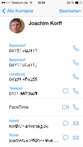 Das Adressbuch hört auf den Namen Kontakte, da es weit mehr als nur die schnöde Adresse aufnehmen kann.