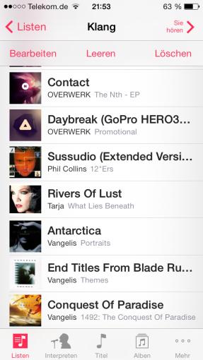 Musik interessiert sich nicht dafür, ob ihr iTunes Match nutzt oder die Titel auf dem iPhone speichert.