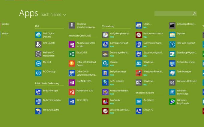 Zahlreiche Apps sind auf dem Windows 8.1-Tablet bereits vorinstalliert. Windows-Anwender sind mit Programmen wie Paint oder Wordpad längst vertraut.