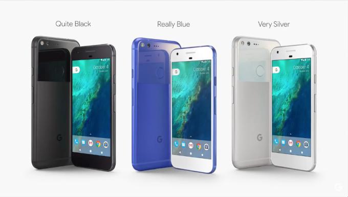 Google Pixel in drei Farben