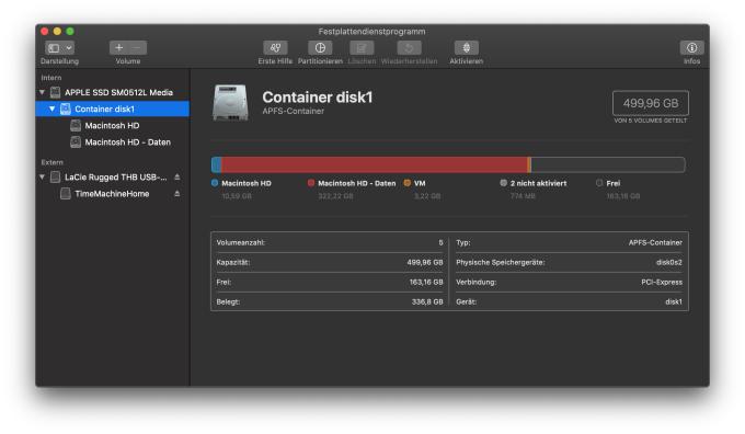 Aus Sicherheitsgründen verfrachtet macOS 10.15 Catalina das eigentliche Betriebssystem nun in eine gesonderte Partition auf der Festplatte, wo es besser geschützt ist.