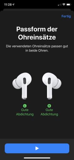 Ein einfacher Test hilft dabei, die richtige Tip-Größe zu wählen.