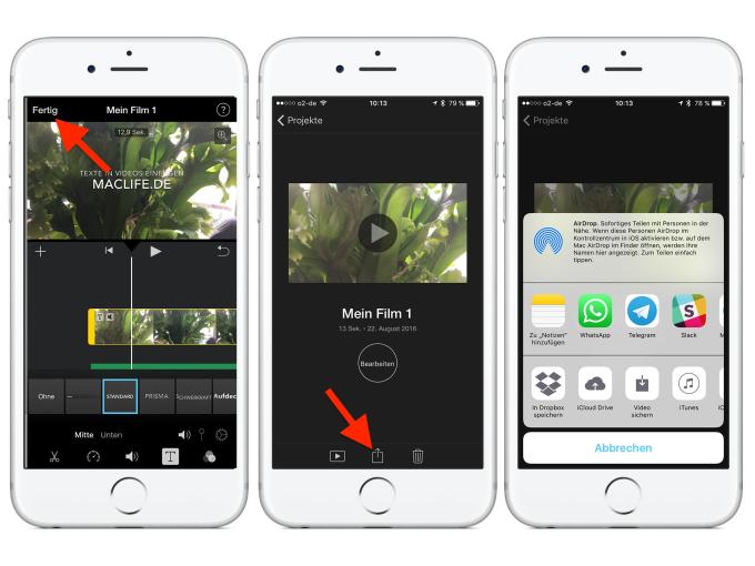 Texte in Videos in iMovie am iPhone einfügen So geht's