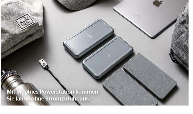 Mit Mophies Powerstation kommen Sie lange ohne Stromzufuhr aus.