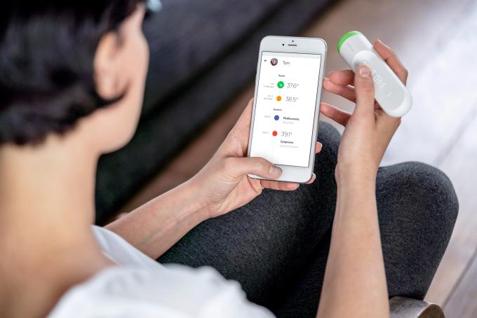 Die Messdaten landen kabellos in der Cloud und den Withings-Apps Thermo und Health Mate. Auch in der Health-App von Apple lassen sich die Daten einsehen, etwa in Form einer Fieberkurve.