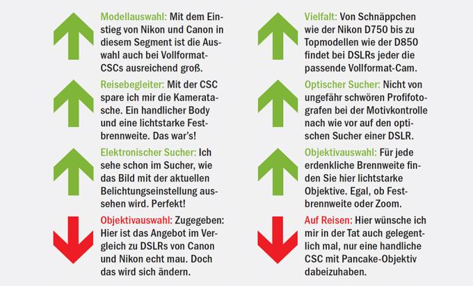 Vor- und Nachteile: Digitale Spiegelreflexkamera oder spiegellose Systemkamera.