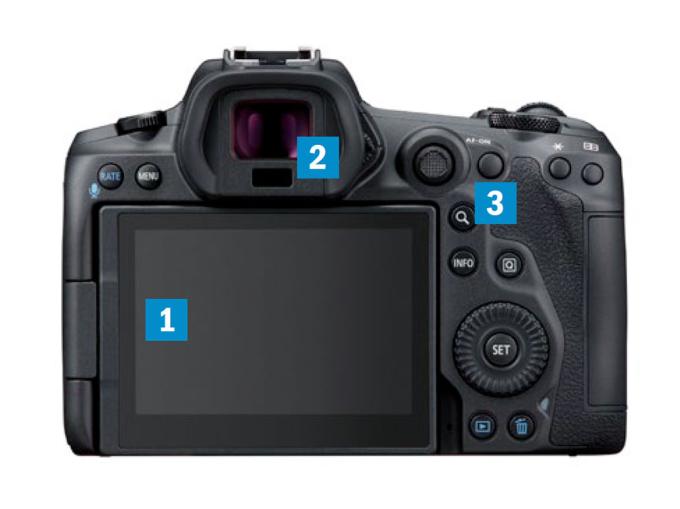 Canon EOS R5 - Rückseite.