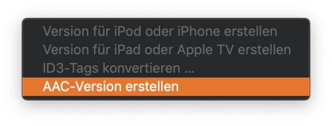 AAC-Version erstellen