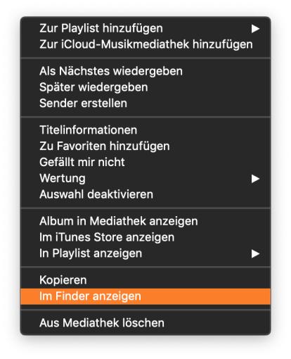 Im Finder anzeigen