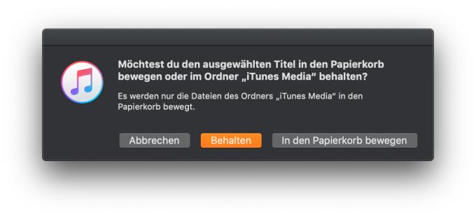 Auf der Festplatte behalten