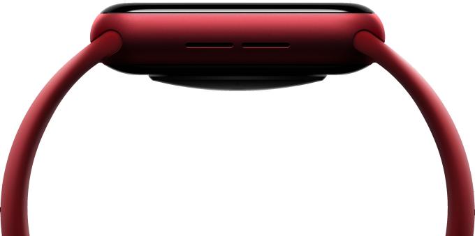 Ein besonderer Hingucker: Die knallrote Product-Red-Apple-Watch.