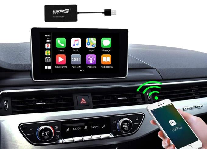 Anbieter wie Carlinkit ermöglichen es, eine kabelgebundene CarPlay-Anbindung durch eine kabelfreie zu ersetzen.