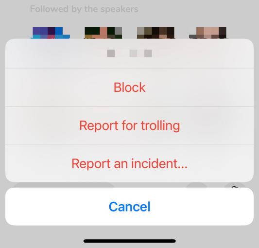 Störenfriede können geblockt oder direkt gemeldet werden.