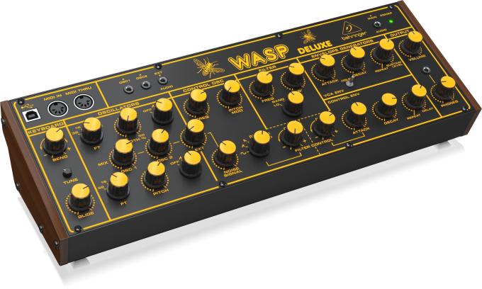 Leider bietet WASP Deluxe keine Möglichkeit der Ansteuerung per CV/Gate, obwohl er sich optional in ein Eurorack einbauen lässt.