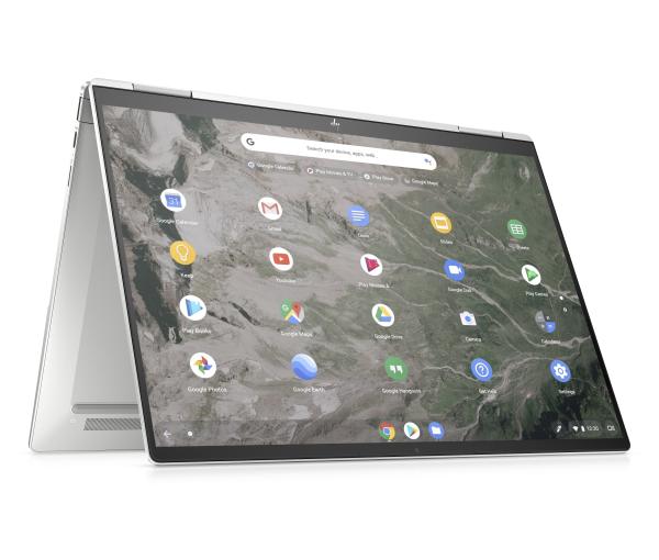 Das HP Chromebook Elite c1030 ist wahlweise mit einem matten oder glänzenden Display bei einer gemeinsamen Helligkeit von 400 „Nits“ und einem hohen Farbraum erhältlich.