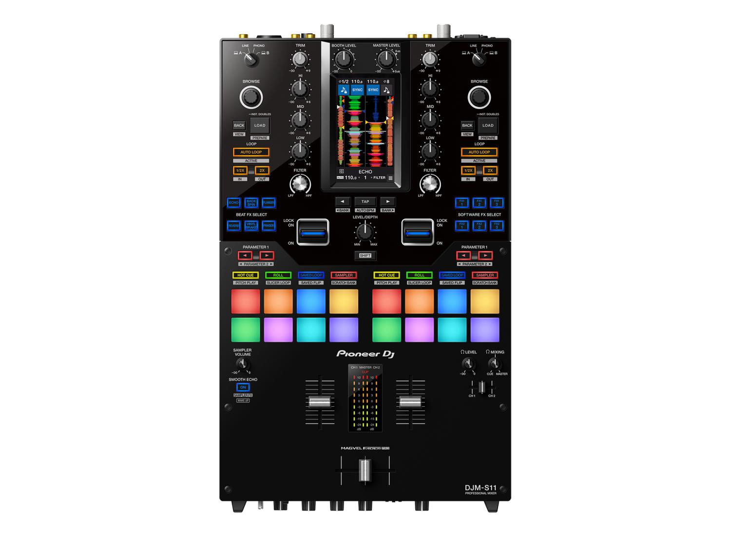 Battle-Mixer mit Touchscreen von Pioneer DJ: DJM-S11