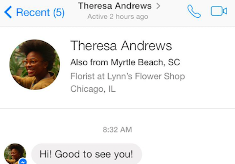 Facebook hat diese Funktion am gestrigen Donnerstag in den Messenger für iOS und Android vorgestellt Facebook / Mashable