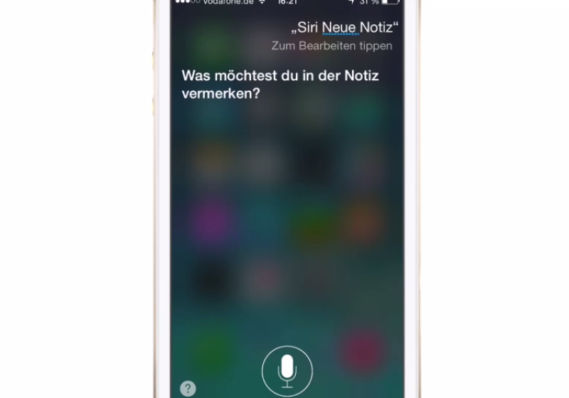 Siri kann viele Dinge erledigen: zum Beispiel ein Diktat entgegen nehmen 0