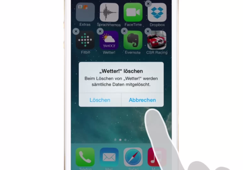 Apps lassen sich ganz einfach wieder löschen 0