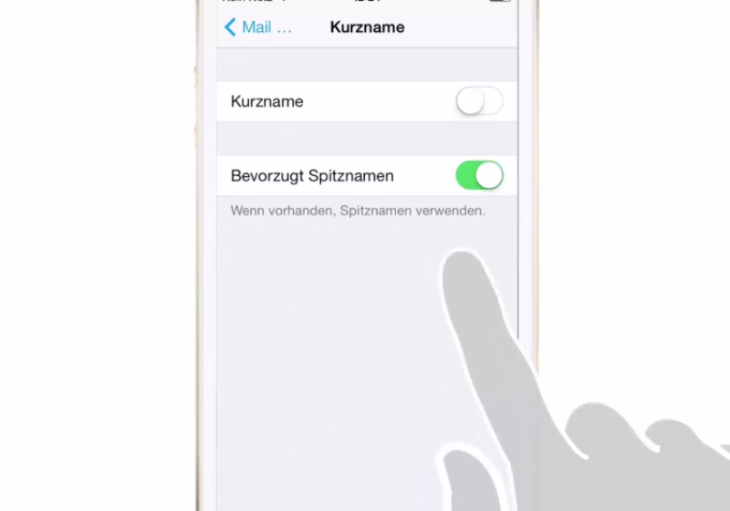 Das iPhone kann auch Spitznamen verwenden 0