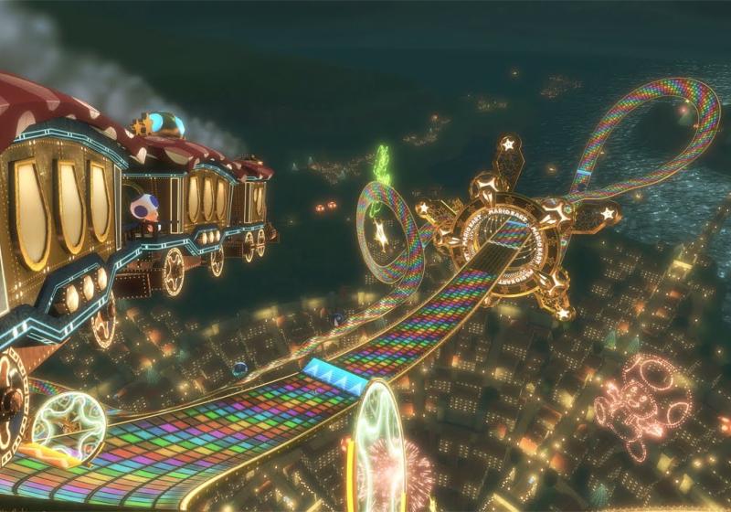 Mit der echten Regenbogenstraße kann Teslas Version nicht ganz mithalten Nintendo via mariowiki.com