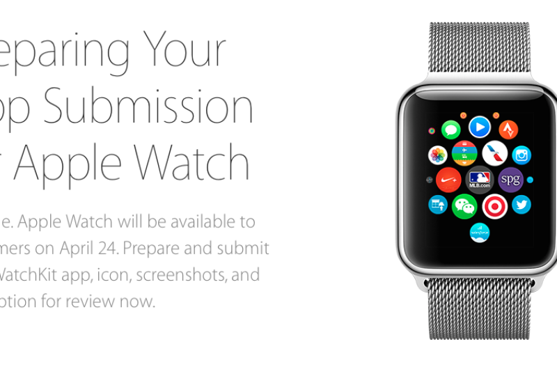 Apple hat angekündigt, dass ab sofort alle Entwickler ihre WatchKit-Apps zur Prüfung im App Store einreichen können. Bildschirmfoto Apple