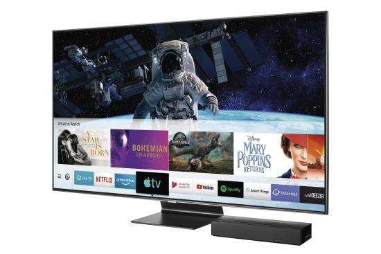 Apples TV-App integriert ihre Inhalte auf dem Smart-TV nach Kategorien innerhalb von sieben Tabs – und ist nur Teil des vielfältigen Angebots. Samsung