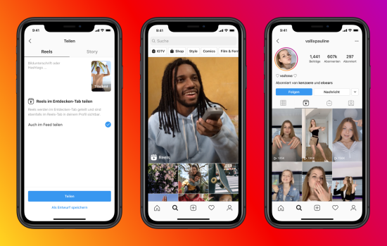 Reels in der Instagram-App Instagram