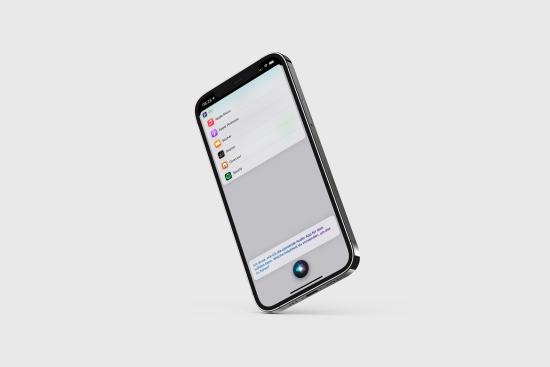 iPhone 12 mit Siri Mockup