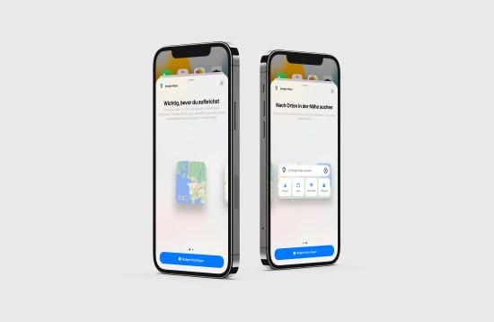 Google Maps erhält Widgets Mockup